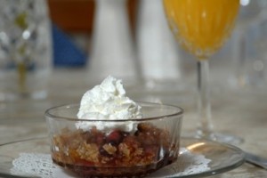 apple cranberry crisp